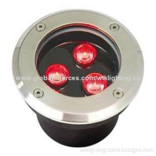 LED Underground Light, 3W Power, Made of Die Casting Alloy Housing with Excellent Heat Radiation